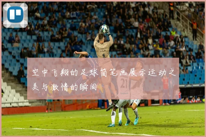 空中飞翔的足球简笔画展示运动之美与激情的瞬间